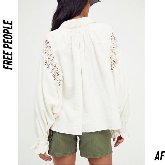 FREE PEOPLE LOUISA JACKET IVORY NWT LARGE - Picture 3 of 9